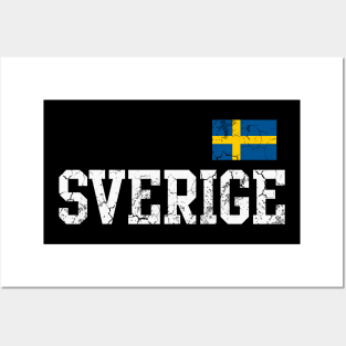 Sverige Flag Sweden Swedish Family Heritage Posters and Art